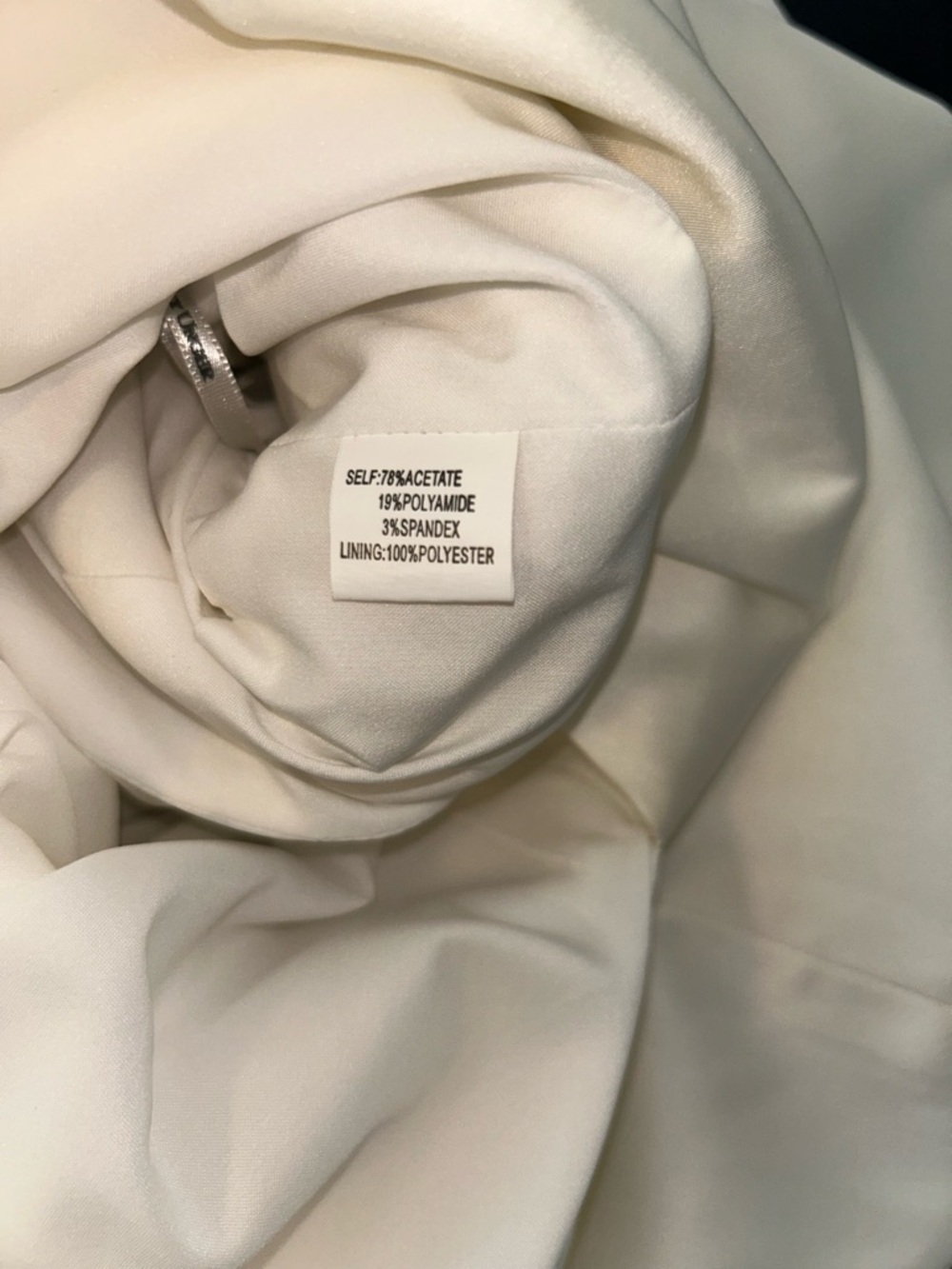 Kay Unger NY Ivory Satin Wrap Dress Size 8 Cocktail Wedding Guest - Picture 6 of 8